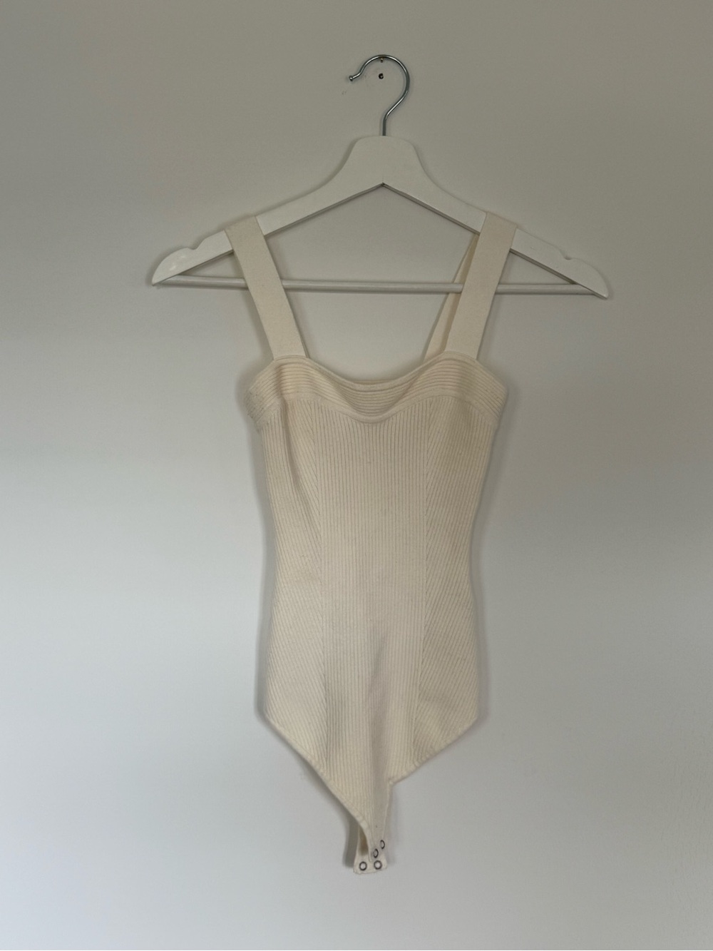 Abercrombie & Fitch Cream Ribbed Bodysuit